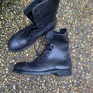 Vintage 1983 New Old Stock ANSI cap toe steel toe military combat biker boots 8N